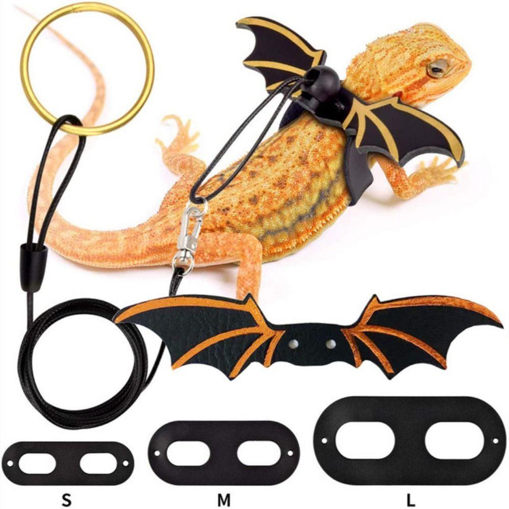 

Leather Colorful Portable Lizard Traction Rope Reptile Leash Lizard Harness Gecko Chest Strap