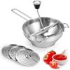 Batidora y Rallador de Acero Inoxidable en Stock: Hacedora de Mermeladas, Machacador de Patatas y Prensa para Verduras/Frutas