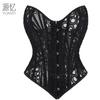 Women S Embroidered Lace Bandeau Corset With Boning V Hem Shaping Bodysuit