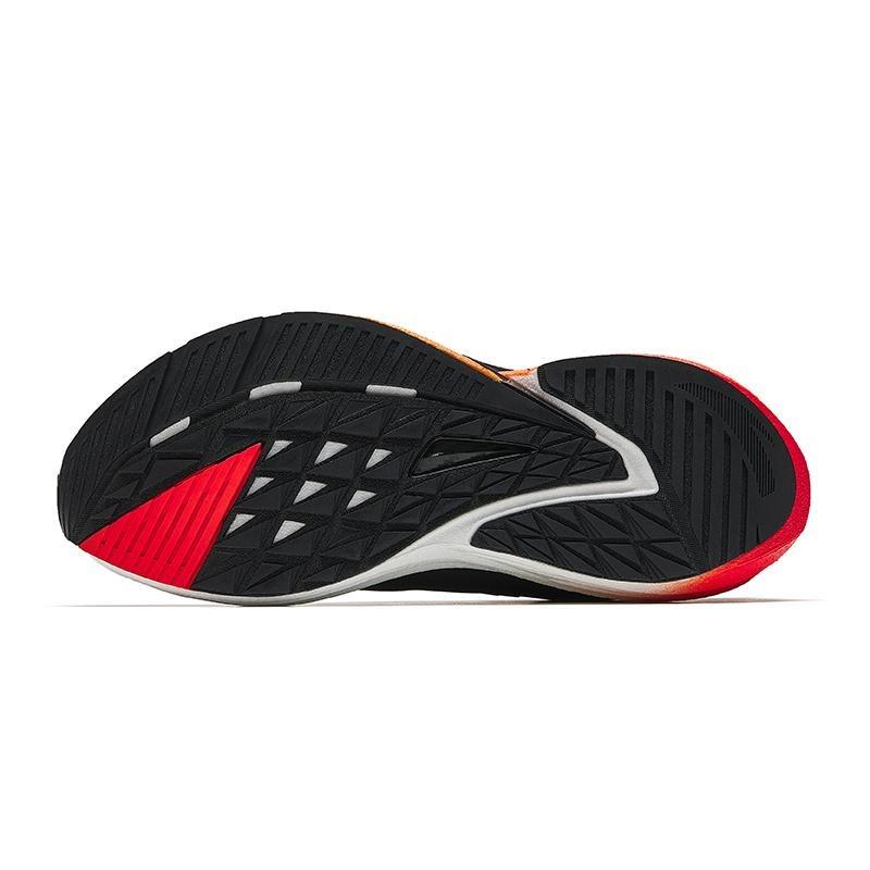 Anta Rocket 7 men leather anti-slip running shoes basic black/flame orange red 112545581-10
