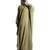 Elegant Winter Long Sleeve A-Line Maxi Dress Loose Fit Women Coffee Green Beige Navy