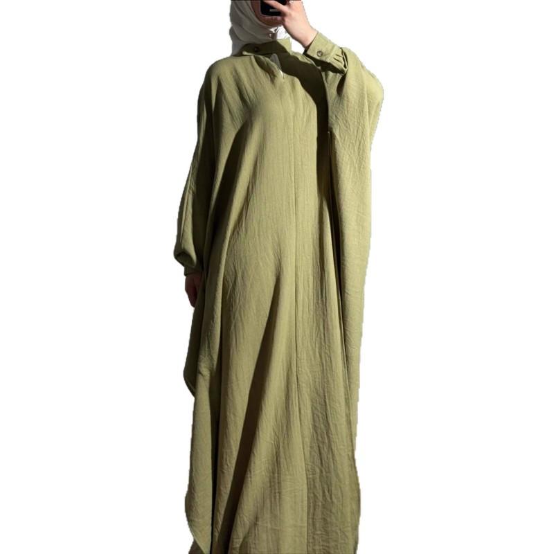 Elegant Winter Long Sleeve A-Line Maxi Dress Loose Fit Women Coffee Green Beige Navy