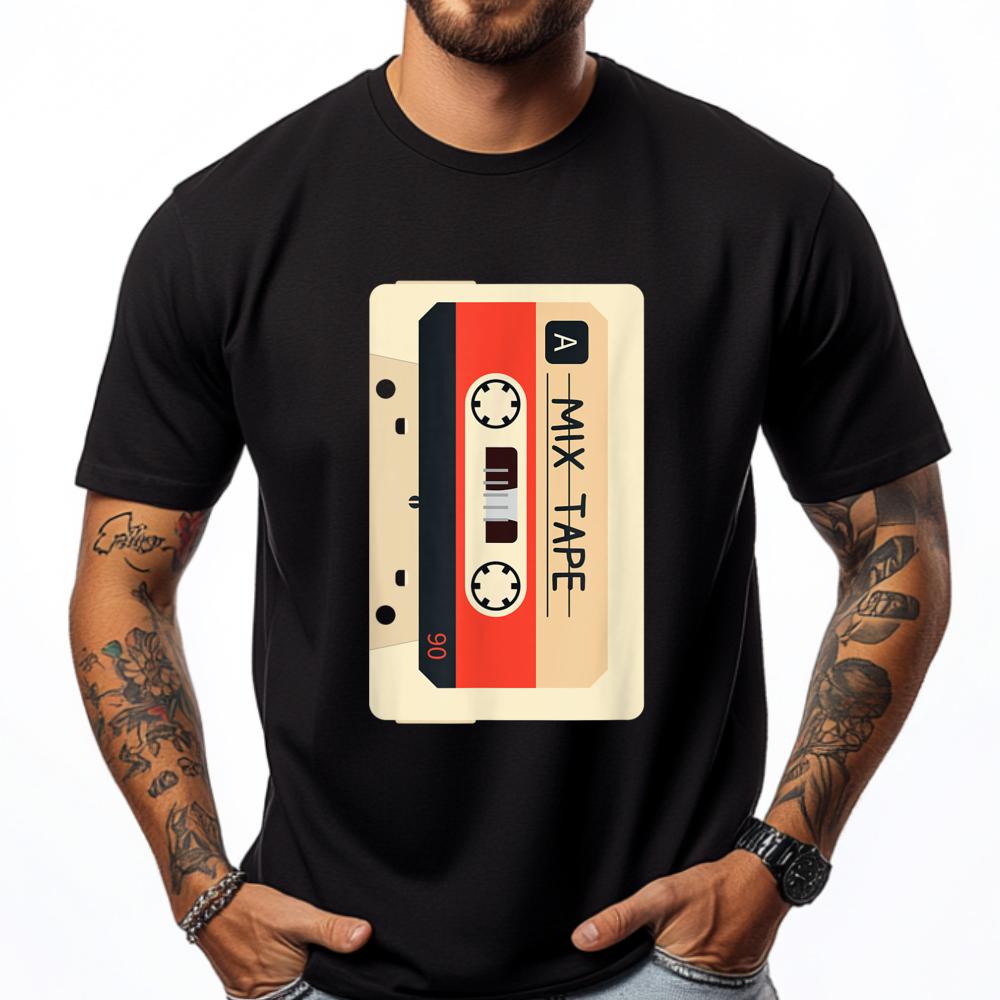 

Retro 80s Mix Music Cassette Tape Clothing Halloween Designer T Shirt Men Clothes Alphabet Grpahic Tee Men s Clothes - Men s ... 5XL різнокольоровий