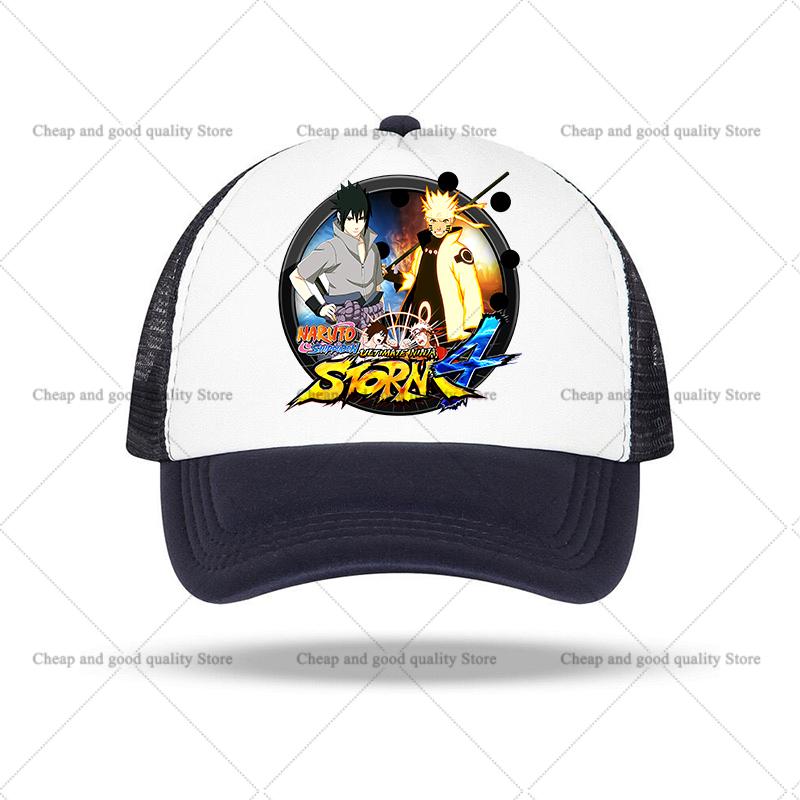 Narutoed Peaked Cap for Boy Anime Sasuke Print Hat Fashion Kid Adult Caps Breathable Summer Hat Fashion Cartoon Costume Matching
