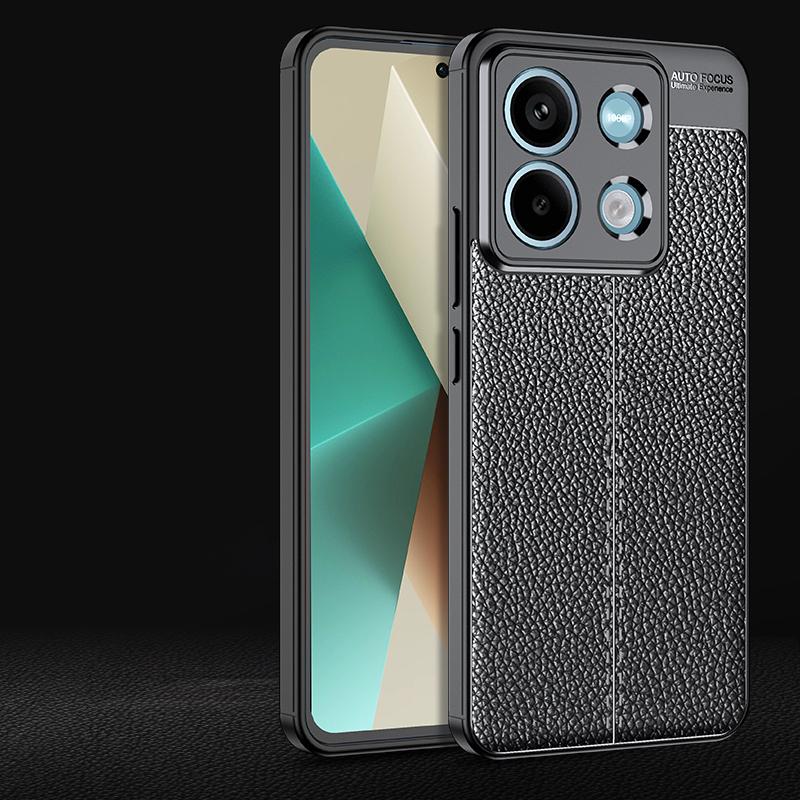 

Для чехла Xiaomi Redmi Note 13 Pro Чехол для Redmi Note 13 Pro Capa Новый ударопрочный TPU Мягкий кожаный чехол Redmi Note 13 Pro 5G Note13 Pro 5G чёрный