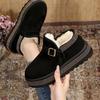 Snow boots winter new loose large size thick-soled piled thickened warm non-slip cotton shoes short boots