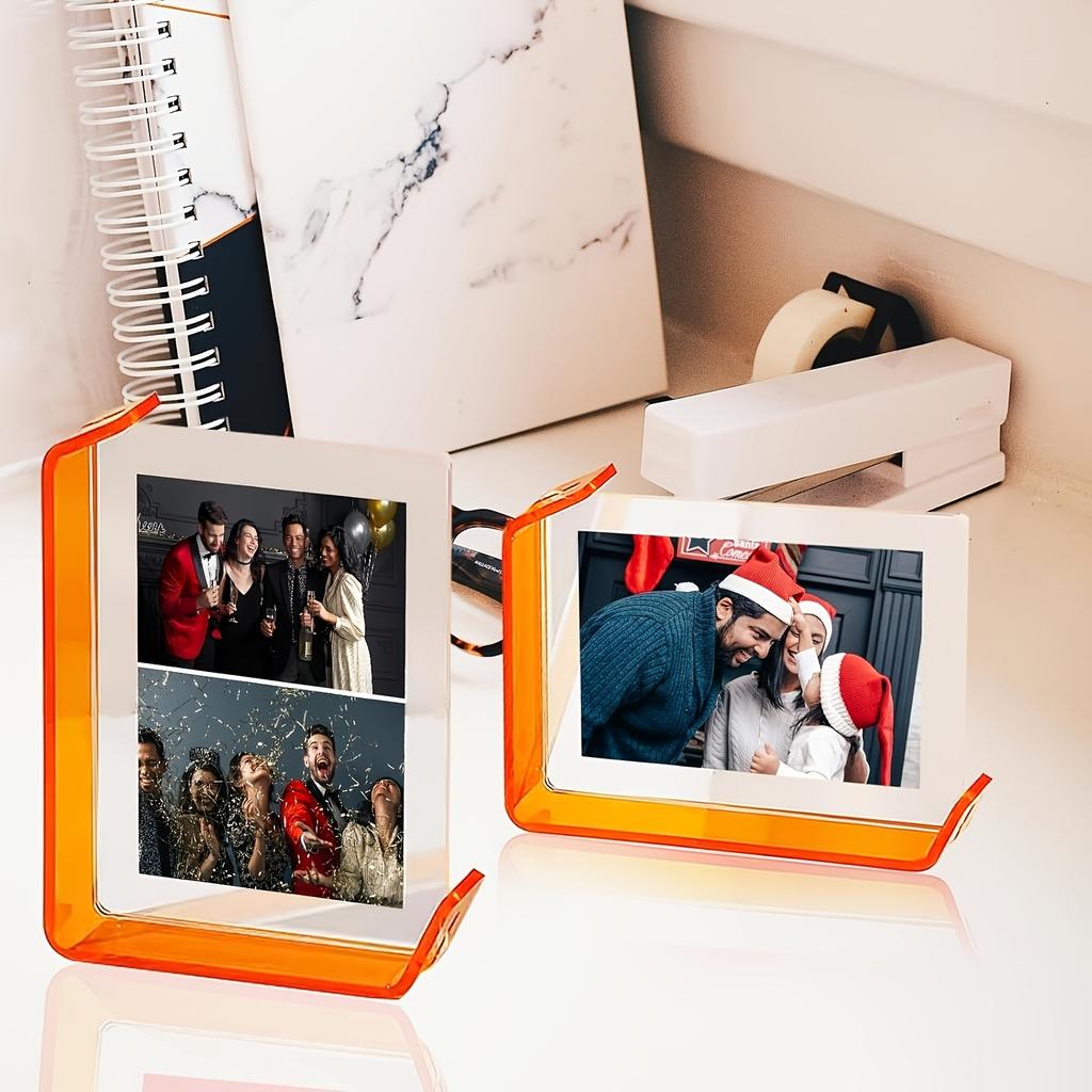 6 Inch Acrylic L Shape Photo Frame Double Sided Transparent Ins Style Desktop Display Stand New Arrival