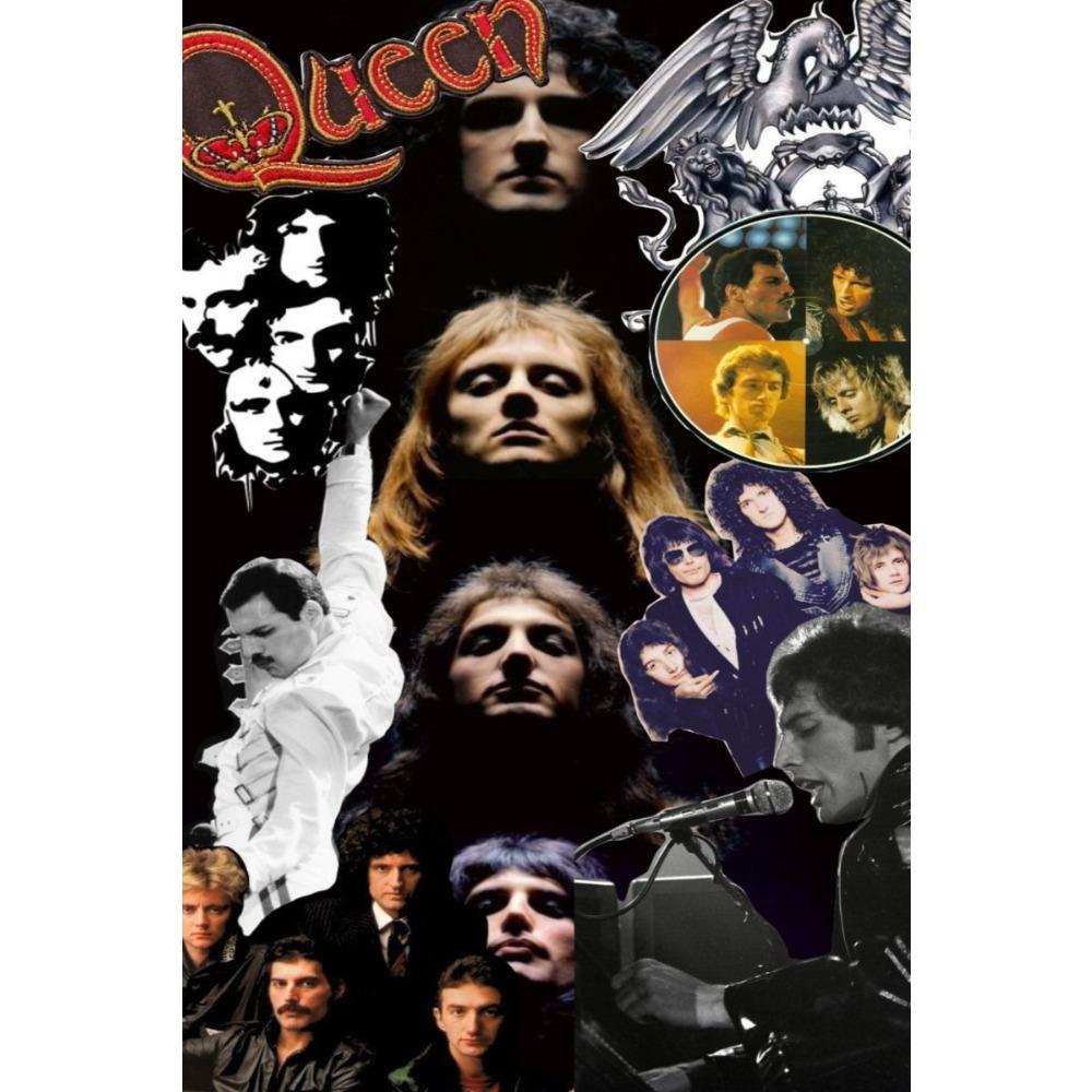 Metal Queen Band Wall Decor, Handmade 3D Tin Art for Living Room Bedroom Music Studio