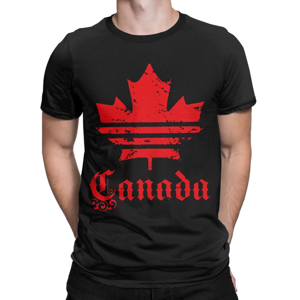 Canada Flag T-Shirts Men Women Canadian Maple Leaf Funny Cotton Tees Round Collar Short Sleeve T Shirt 6XL Clothing