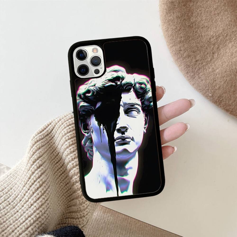 

Интересная статуя D-DavidS Чехол для телефона для IPhone 16 Pro Max 15 14 Plus 14 13 12 11 17 PC+TPU Чехлы Задняя крышка iPhone 12pro max