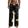 Men's Funny Sleep Pants with Fake Underwear Print Halloween Novelty Pajama Pants