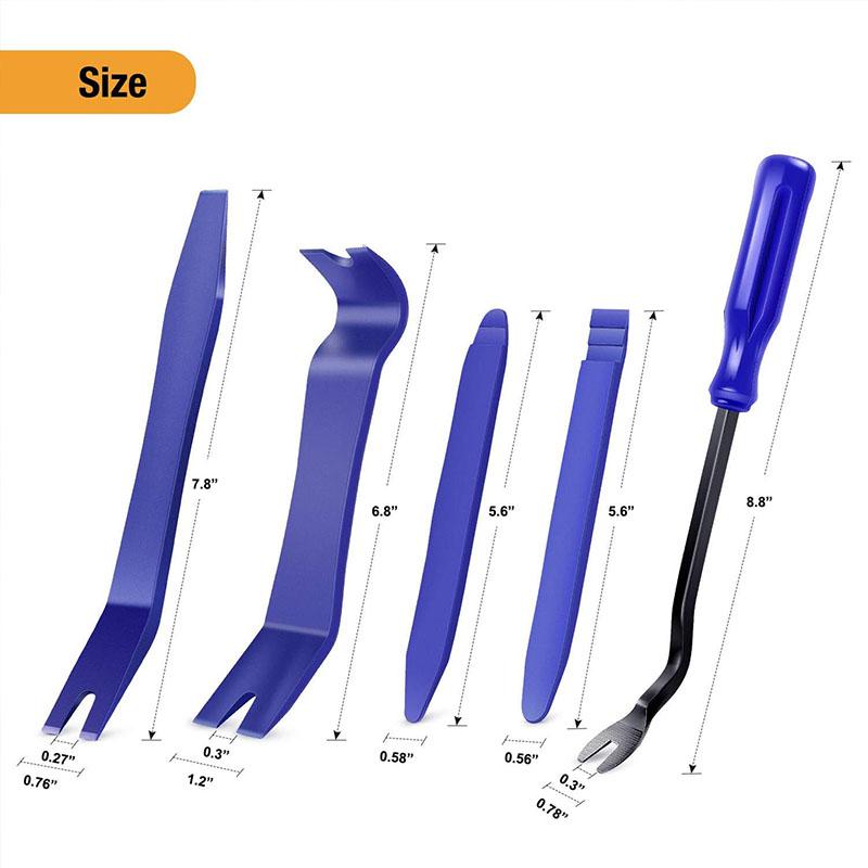5-teiliges Auto-Verkleidungs-Entfernungswerkzeug-Set, kratzfreies Hebelwerkzeug-Set für die Demontage von Autotür-Clip-Panelen und Audio-Armaturenbrett