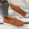 Fashion Ladies Shoes 2025 New Slip On Women's Flats Autumn Round Toe Solid Solft Sole Casual Flat Comfortable Loafers Zapatillas Mujer