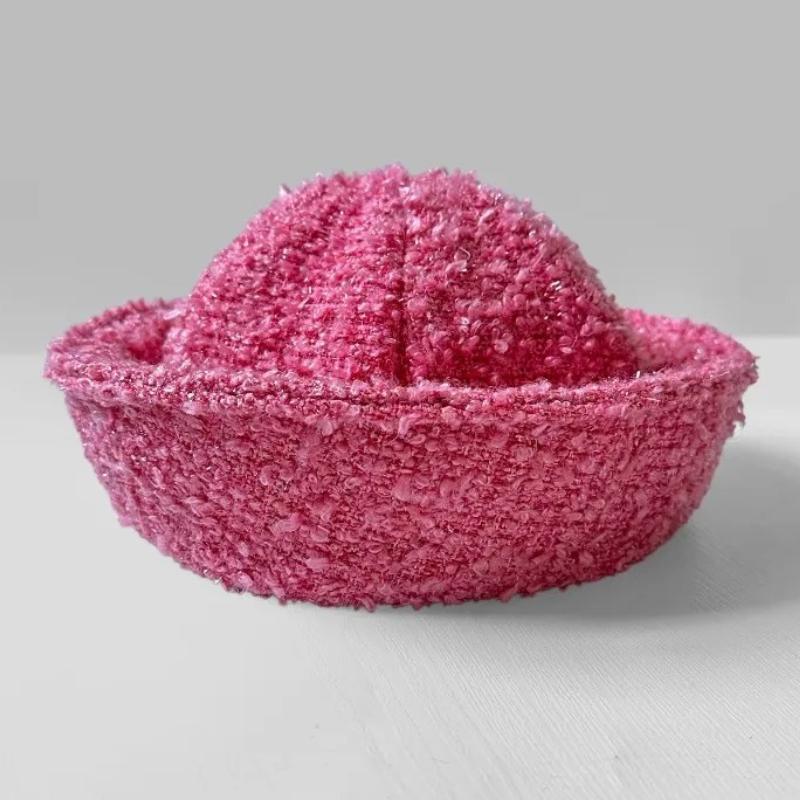 Women'S Winter Japanese Flip Eaves Berets Tweed Navy Style Sailor Hat Fashion Party Nurse'S Cap Vintage Thick Warm Bucket Hat