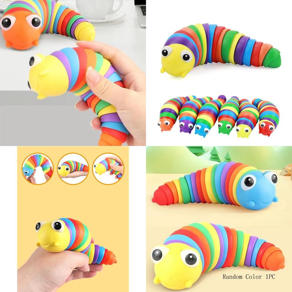 Colorful 3d Finger Slug Caterpillar Sensory Toy For Stress Relief And Anxiety Reduction