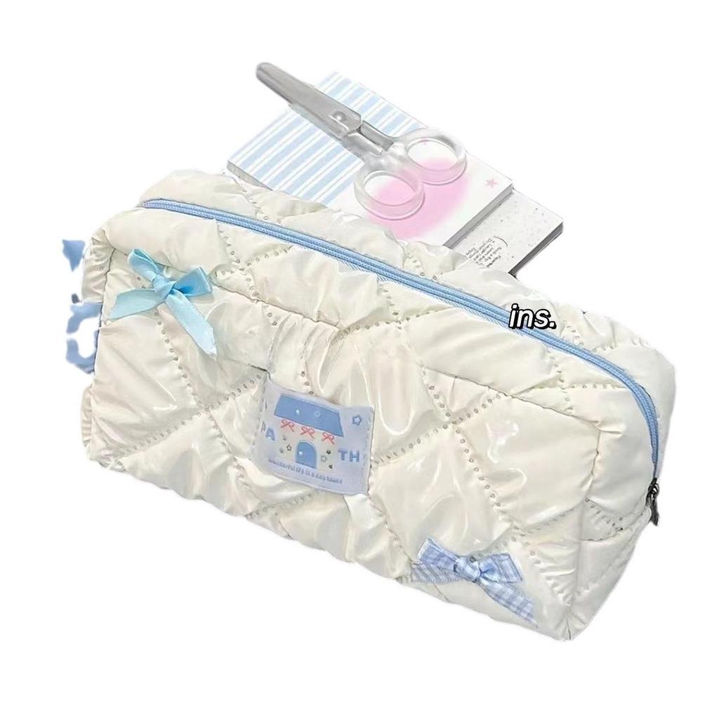 Stylish Korean Stationery Bag with Unique Baby Voice Design, Ideal for Middle School Students - Large Capacity