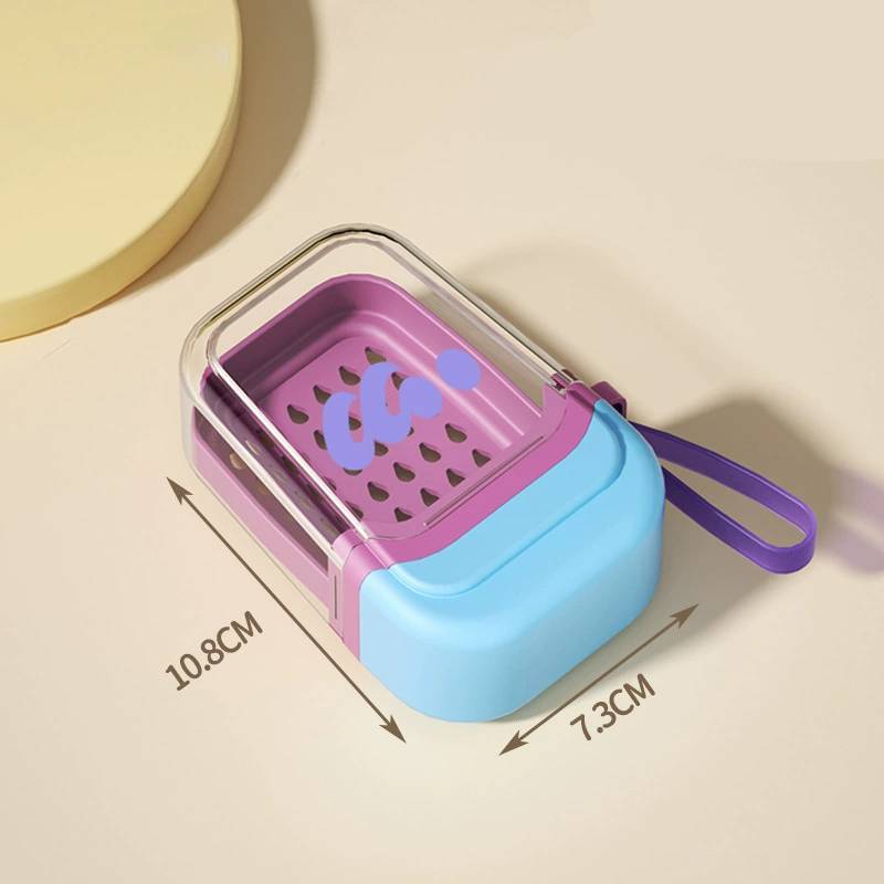 Portable Dopamine Soap Box With Lid For Travel And Storage