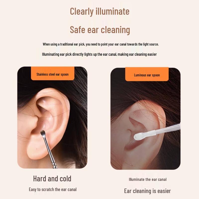 Bingyou Baby/Kids LED Ear Cleaner with Soft Tip