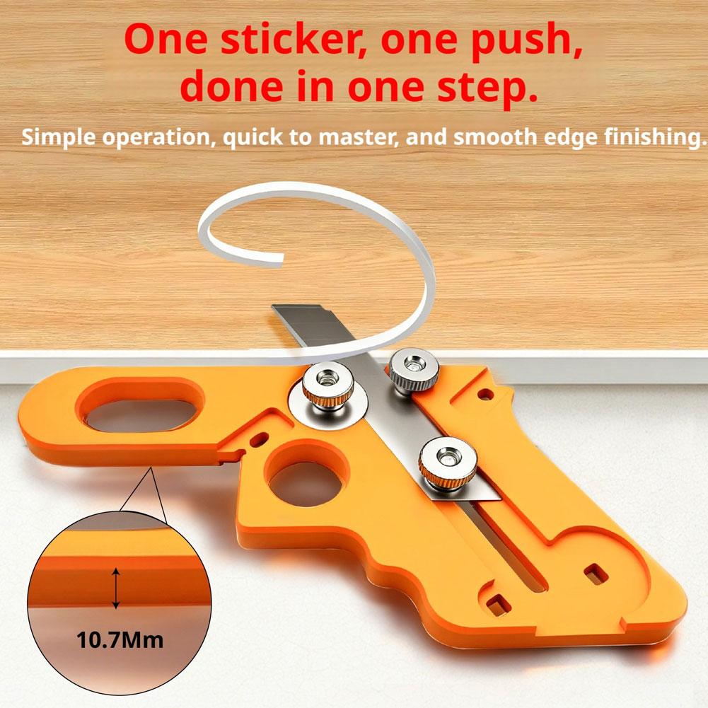 Edge Banding Trimmer Portable Woodworking Tool PVC Veneer Edge Cutter for Woodworking, Straight & Arc Trimming