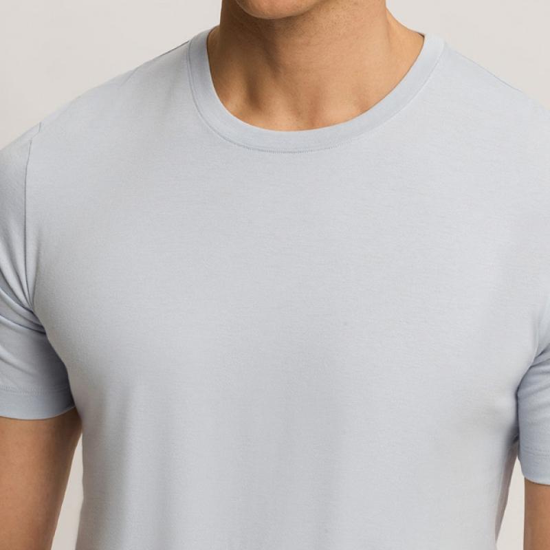Hanro ShorT Sleeve T shirT  75050 whiTe Topaz 