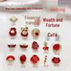 2026 Chinese-Style New Year Nail Art: Wealth-Attracting Ingots, Red Money Bags, Fu Characters, Goldfish, and Diamond Accessories