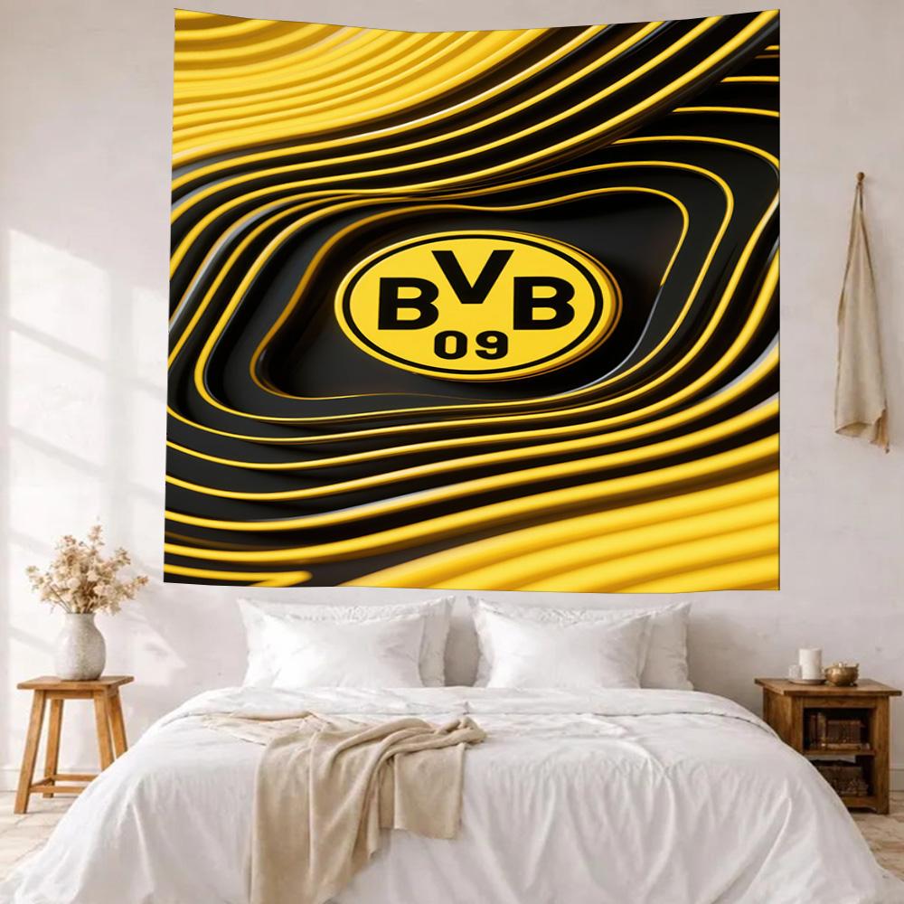 Borussia Dortmund Wall Decor Tapestry Art For Pet Memorial Birthdaywedding Party Backdrop Family Gift