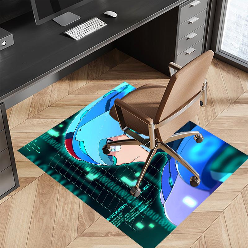 Cartoon Rockman Game Megaman Printed Absorbent Washable Carpet, Non-Slip Bathroom Mats, Kitchen Rugs, Yoga Mat,Living Room Entrance, Camping Picnic Ru