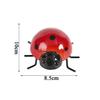 1 Pcs Mini Metal Ladybug Beetle Fence Wall Hanging Ornament Statue Patio Garden Figurine Home Decoration Creative Crafts