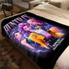 1Pc HUNTR/X KPOP Print Flannel Blanket, Comfortable for All Seasons, Home Decor, Warmth and Comfort, Perfect for Christmas Gifts821091