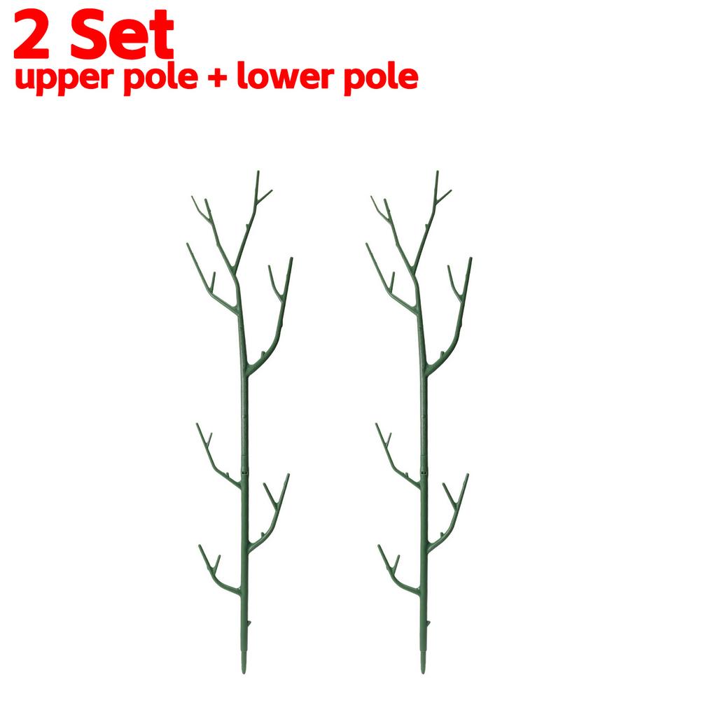 Stackable Plant Support Garden Potted Flower Tree Branch Plants Stakes Home Garden Decoration Support Racks with Clips Straps