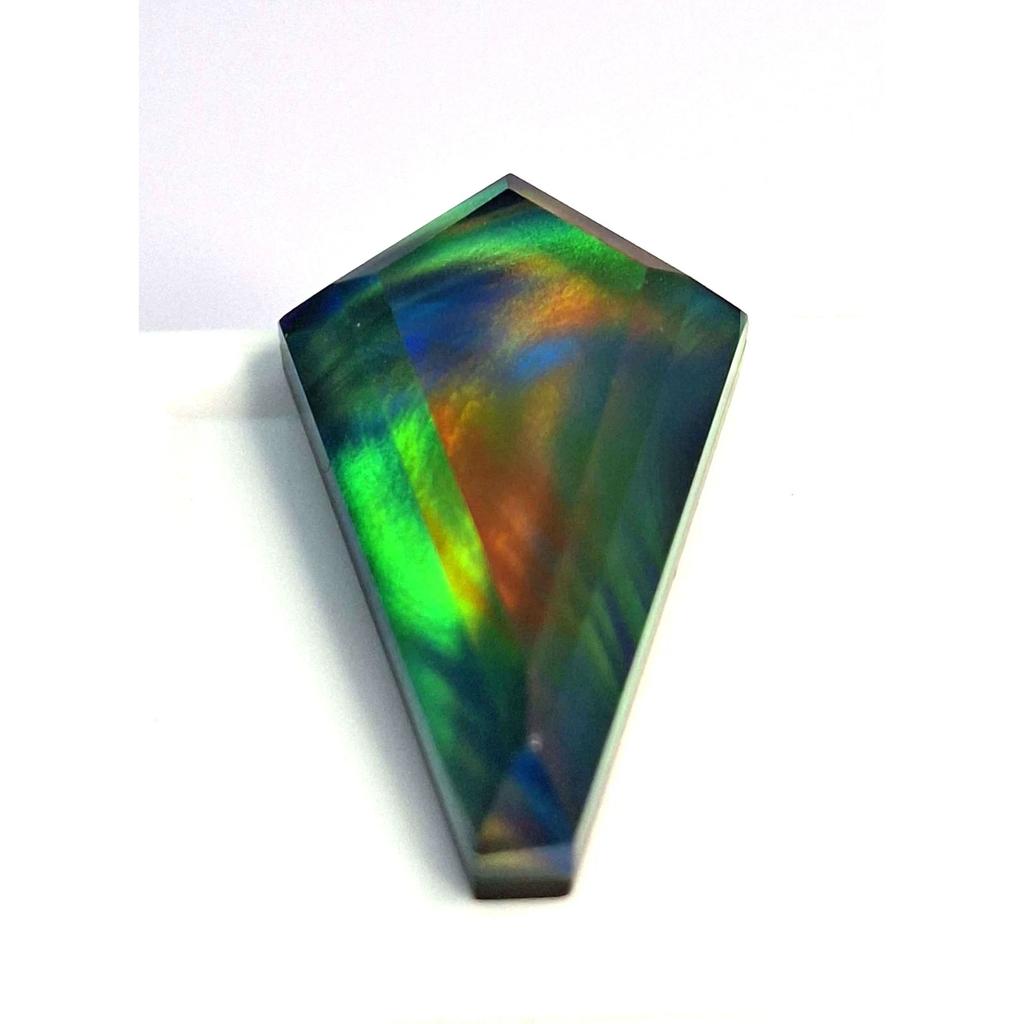 Natural Aurora Fire Opal Doublet Fancy Cut 10-12 Ct Fabulous Loose Gemstone