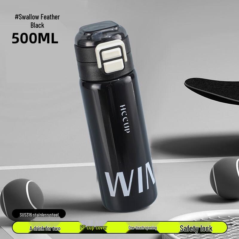 ZISIZ Stainless Steel Insulated Dual-Drink Water Bottle