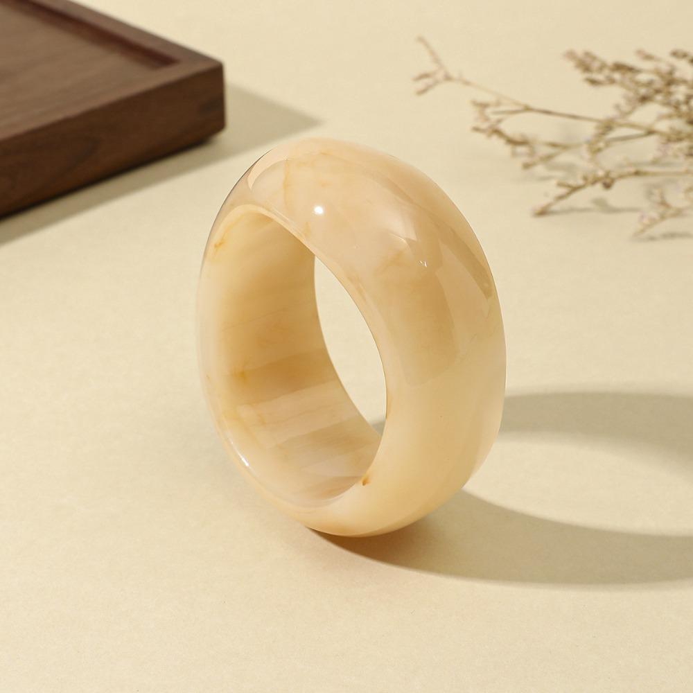 Minority Design Irregular Wide Bracelet Dopamine Geometric Hand Ring Simple Acrylic Bangle  Women