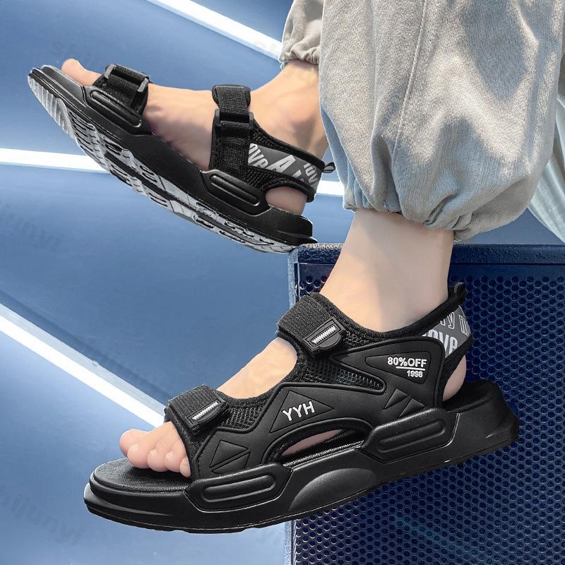 Fashion Summer Men's Outdoor Sandals High Quality Non-Slip Comfortable Man Beach Sandals Fashion Thick Soled Casual Sandals Zapatos