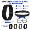 Combo de 2 Pulseiras Magnéticas de Nylon para Google Fitbit Air Pulseira de Pulso + Pulseira de Braço Conjunto Integrado Estrutura de Metal Macia Respirável Cinta Esportiva