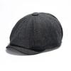 1pc Men Herringbone Beanie Cap Warm Easy To Carry Multifunctional Tweed Newsboy Hat,Suitable for Daily Wear,walking,playing Golf