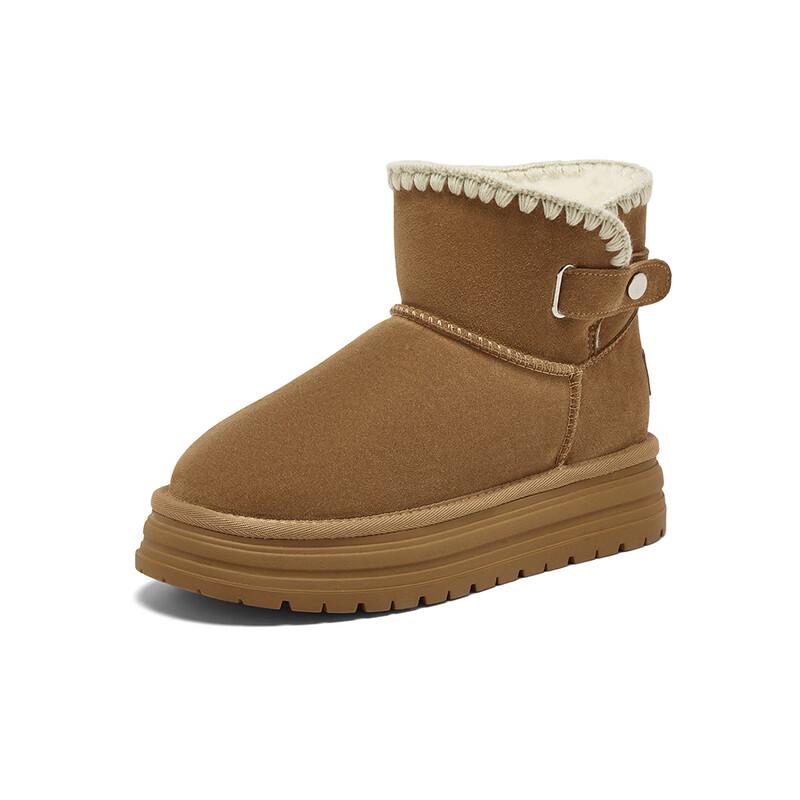 BASTO Women s Winter Casual Ankle Snow Boots 35