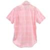 Tommy Hilfiger Check Pattern Short Sleeve Custom Fit Cotton Shirt M Pink Men's Used