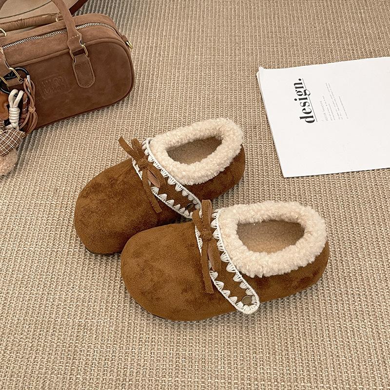 

Women s soft elastic thick sole winter fur one warm cold padded snow boots non-slip wear casual sports short cotton boots 40 верблюд