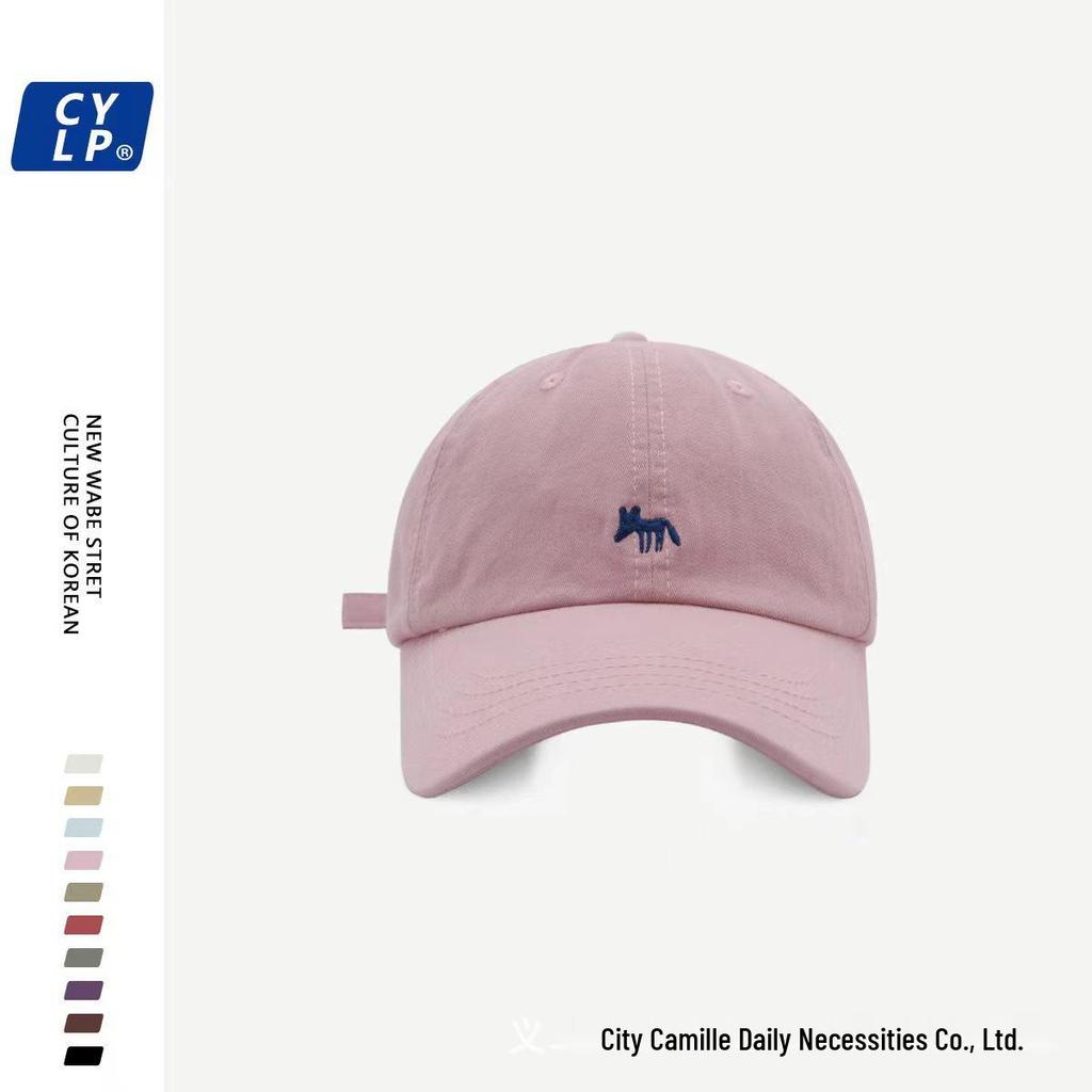 Women's & Men's Large Brim Duckbill Baseball Cap - Korean Letter 'R' Design, 2024 Spring/Autumn Fashion, Slimming and Small Face Effect.