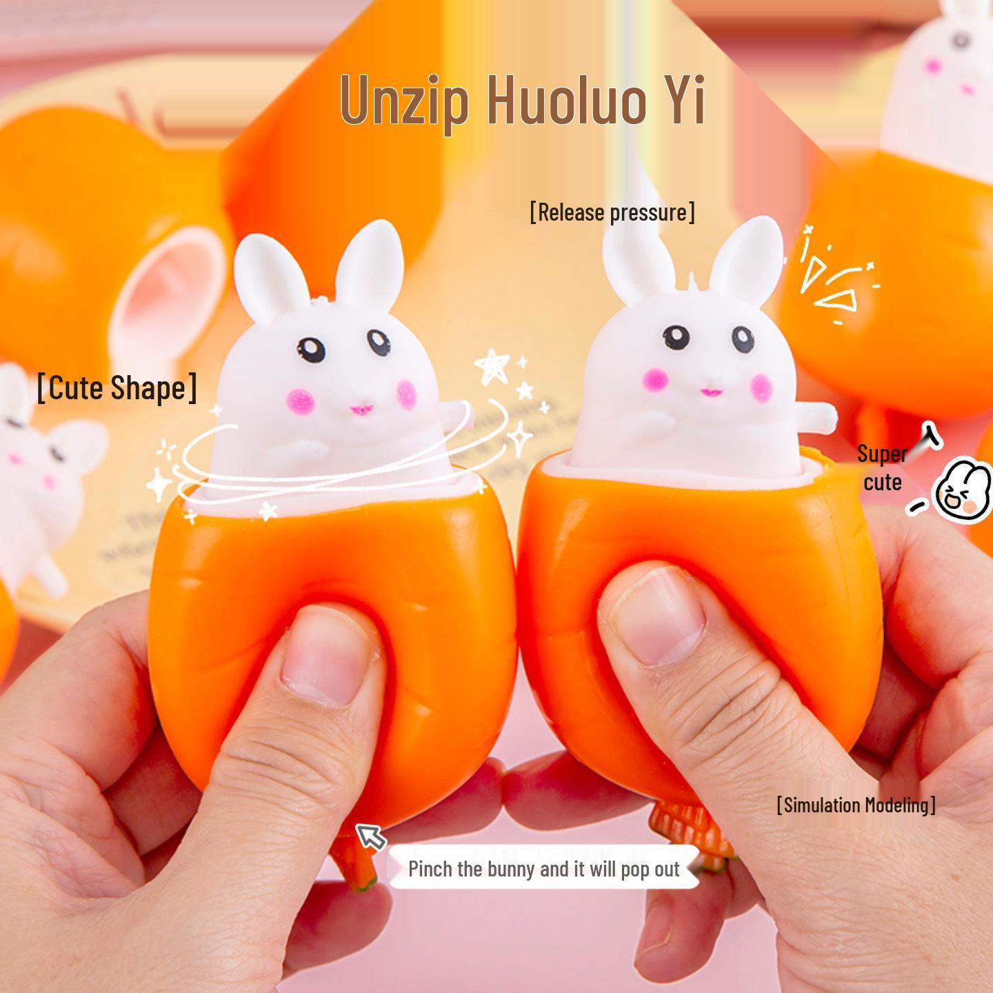 Carrot-Shaped Slow Rebound Stress Relief Toy