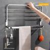 Stainless Steel Towel Rack 40cm 50cm 60cm 80cm Strong Bathroom Wall Shelf Organizer for Home Toilet Hanging