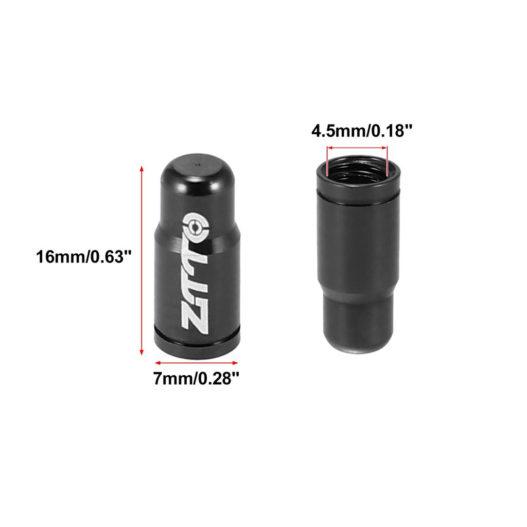 X AUTOHAUX Tire Valve Cap Valve Stem Cap Dust Valve Cap Aluminum Alloy French Type Motorcycle 2pcs Black