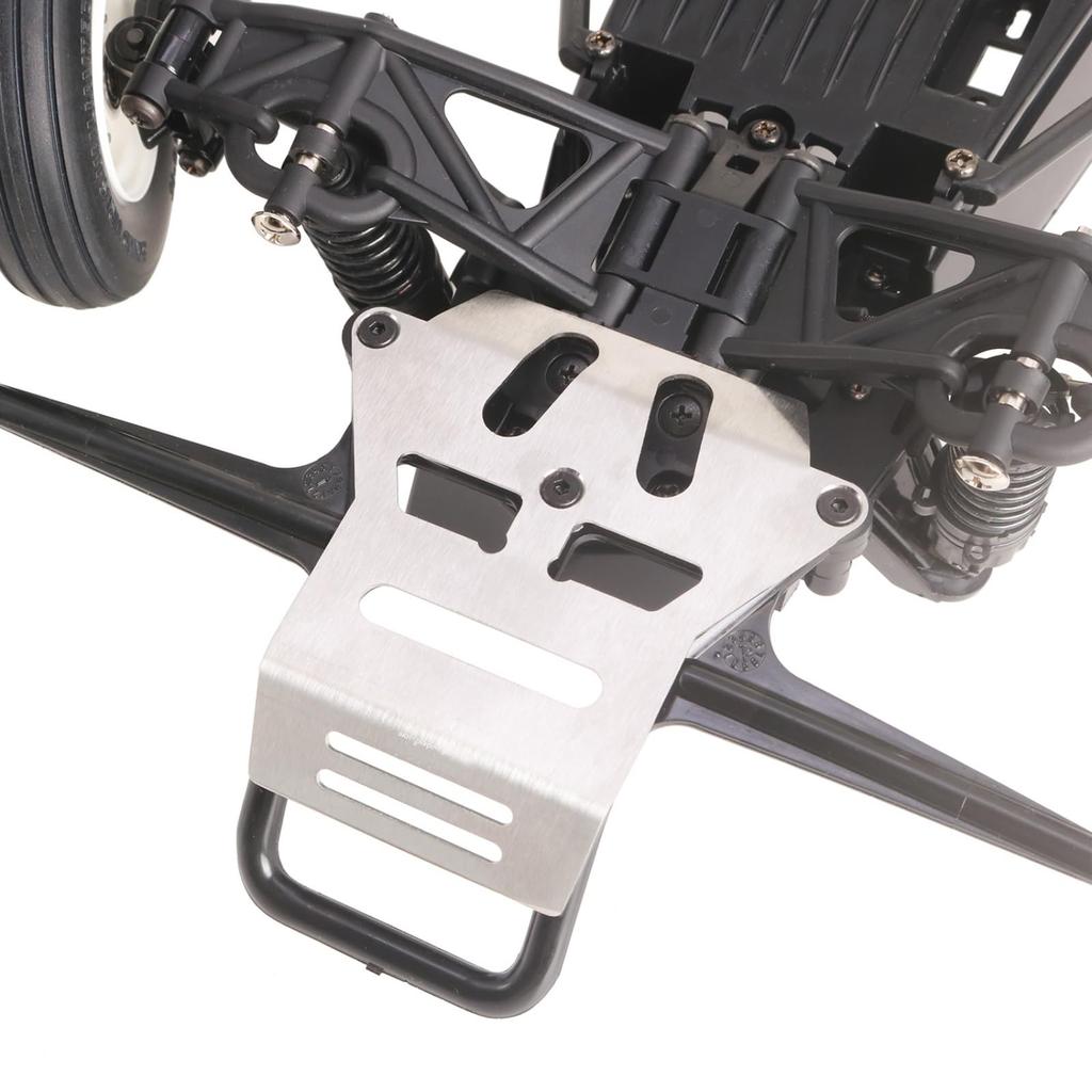 XBERSTAR RC Chassis Armor for Tamiya 1/10 Hornet EVO RC, Front and Rear Chassis Guards, Stainless Steel Skid Plates