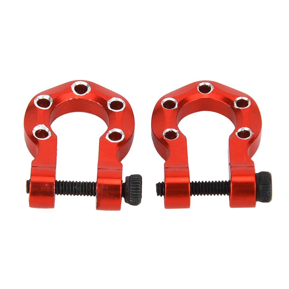 2pcs Metal RC Trailer Hook Decoration Parts Fit for TRAXXAS TRX 4 1 10 RC Crawler(Red)