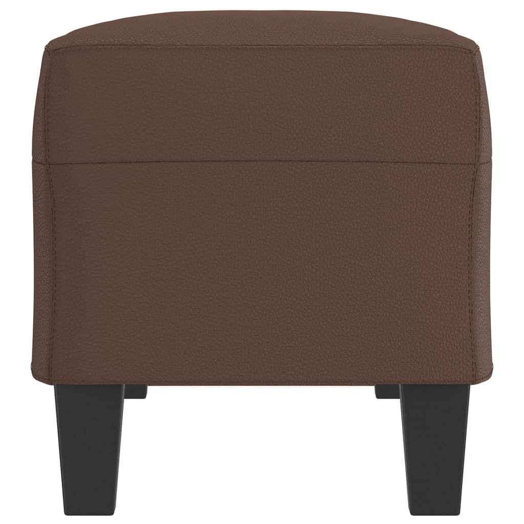 Brown Bench 100 x 35 x 41 cm Faux Leather