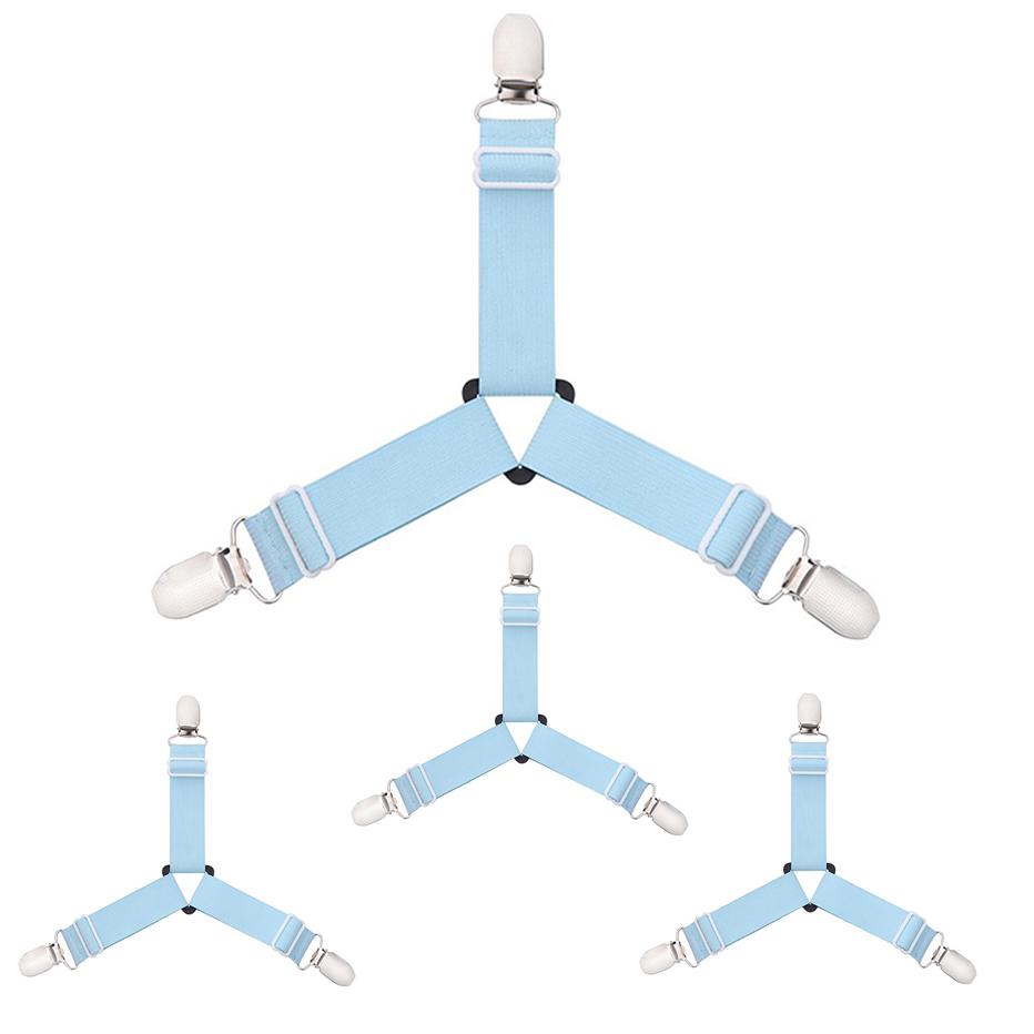 1-4Pcs Bed Sheet Elastic Grippers Belt Fastener Bed Sheet Clips Mattress Cover Blankets Holder Home Textiles Home Living Gadgets