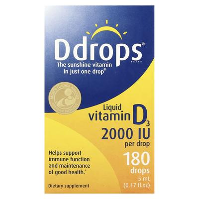 Flüssiges Vitamin D3, 2.000 IE, 5 ml (0,17 Fl Oz)