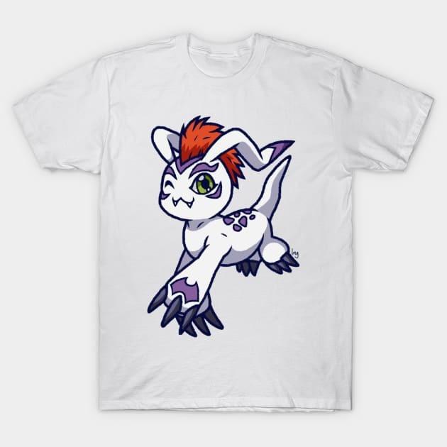 2026 Fashion Digimon Gabumon Evolution Pure Cotton StreetwearTshirt for Summer Mens and Womens Casual Short Sleeved Tshirt
