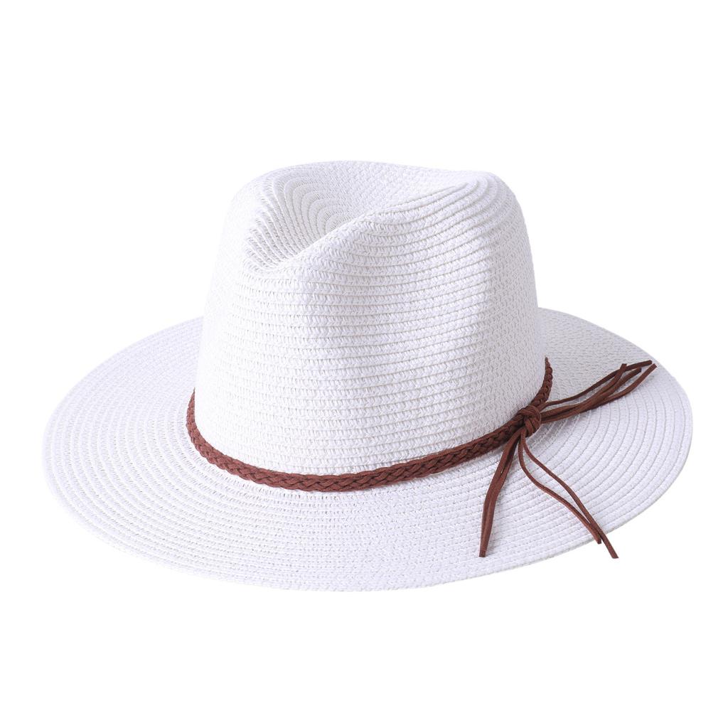 Letní měkké tvarované slamáky pro ženy/muže Venkovní skládací klobouk s UV ochranou Panama Plážový sluneční klobouk